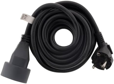 Prolongateur Zenitech 16A 2P+T HO5VV-F 3G1,5mm² - Noir 5m - Hommes et Femmes pour Intérieur