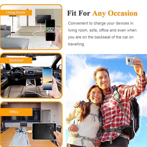 Câble USB Type B USB |0 480 Mbps 3,05 m Cordon Épais pour Appareils Numériques - Câble de Charge Rapide - Maison et Fami